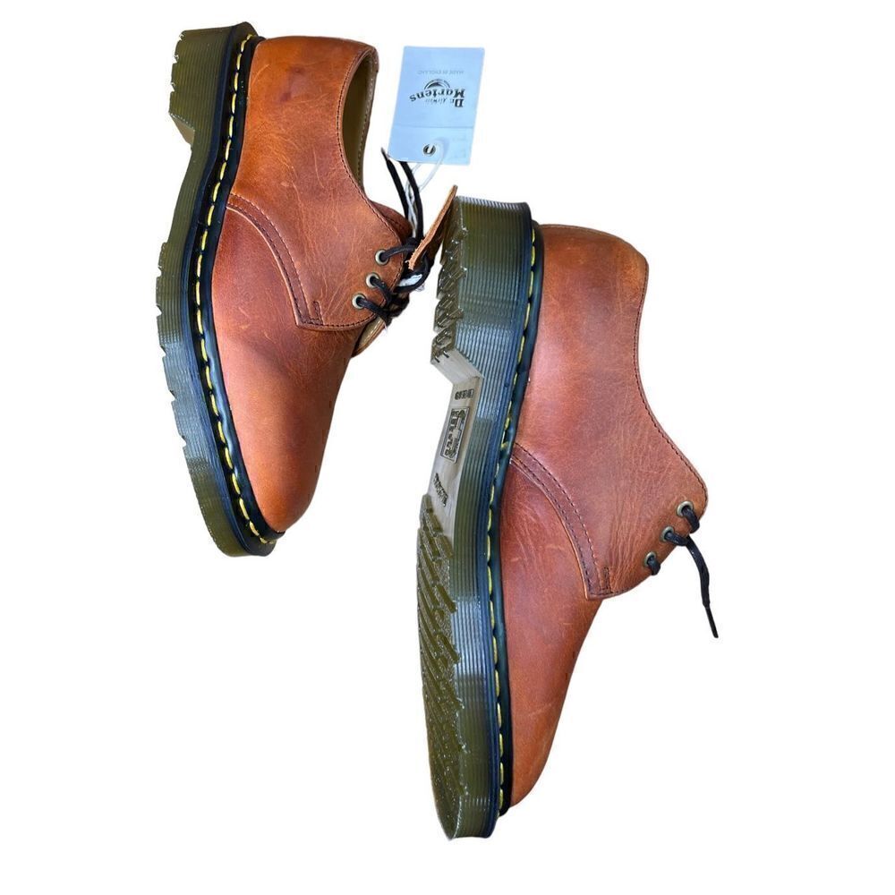 Dr. Martens 1461 Leather Shoe in Dark Tan NWT Size Youth 4 - Picture 3 of 10